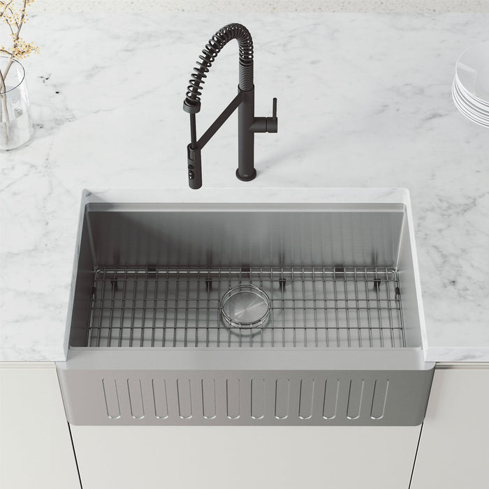 Vigo VG02052MB Edison Pro Triple-Mode Spring Pull-Down Kitchen Faucet in Matte Black