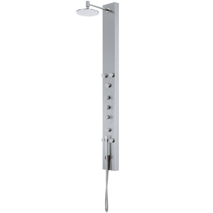 Vigo VG08001 Dilana 6-Jet Rain Shower Panel with Hand Shower in Stainless Steel
