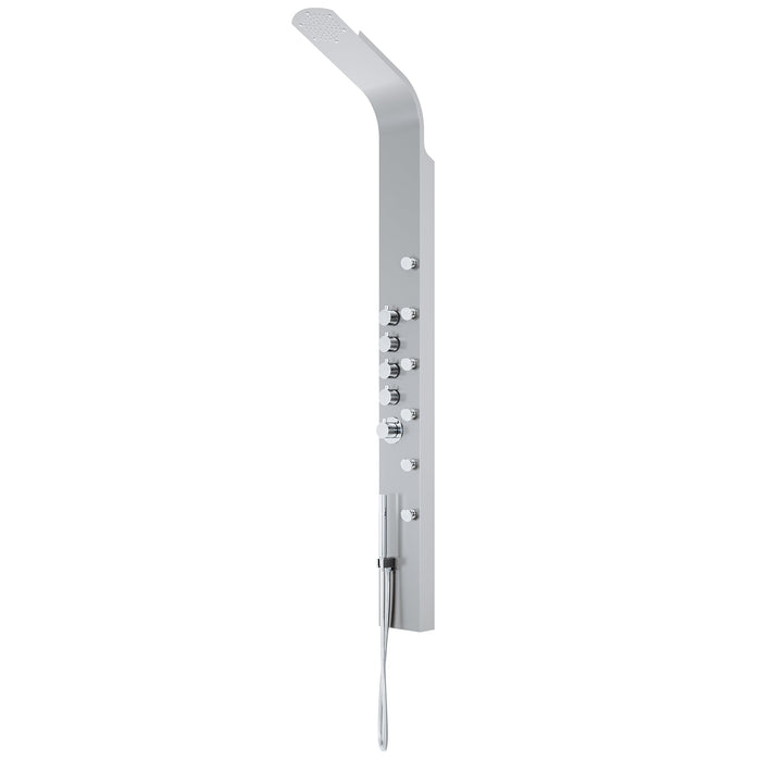 Vigo VG08005 Brielle 6-Jet Rain Shower Panel with Hand Shower in Stainless Steel