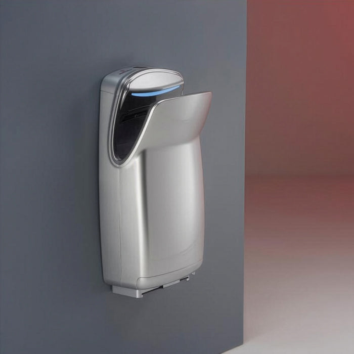 World Dryer V-649A VMax V2 High-Speed Vertical Hand Dryer, HEPA Filter, Antimicrobial, LED Display, Silver
