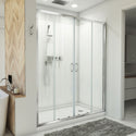 DreamLine D2116034XXR0001 Visions Sliding Shower Door, Base,, White Wall Kit in Chrome