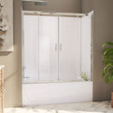 DreamLine TB116060XXX0001 Visions Sliding Tub Door, White Wall Kit in Chrome
