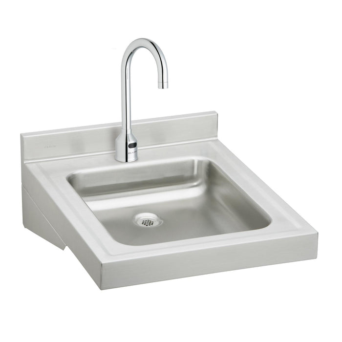 Elkay WCL1923OSDSACC Stainless Steel 1-Hole Single-Bowl Wall-Mount Bathroom Sink Kit
