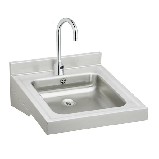 Elkay WCLWO1923OSDSACMC Stainless Steel 1-Hole Single-Bowl Wall-Mount Bathroom Sink Kit