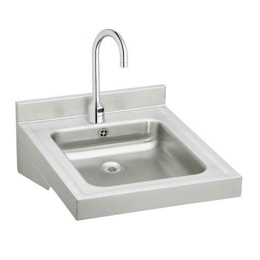 Elkay WCLWO1923OSDSACTMC Stainless Steel 1-Hole Single-Bowl Wall-Mount Bathroom Sink Kit