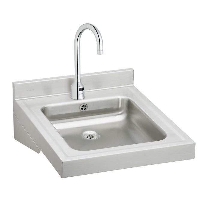 Elkay WCLWO1923OSDSACTMC Stainless Steel 1-Hole Single-Bowl Wall-Mount Bathroom Sink Kit
