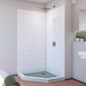 DreamLine WKDS424284XMS00 DreamStone Corner Shower Wall Kit in White Subway Pattern