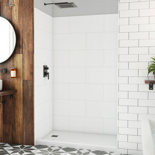 DreamLine WKDS503684XTS00 DreamStone Shower Wall Kit in White Subway Pattern