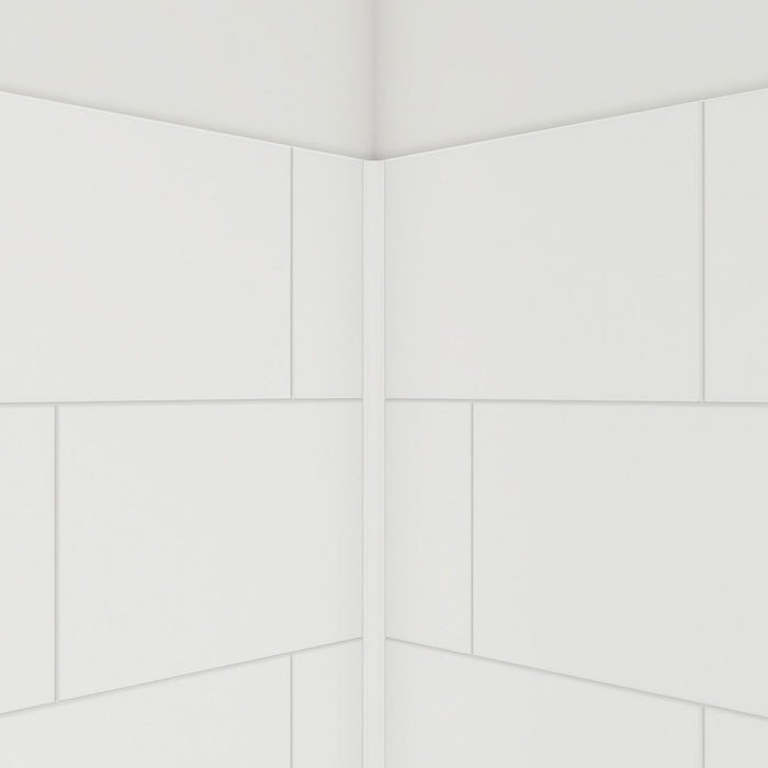 DreamLine WKDS624284XTS00 DreamStone 42"D x 62"W x 84"H Shower Wall Kit in White Traditional Subway Pattern
