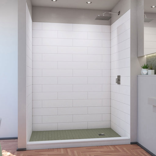 DreamLine WKDS624284XMS00 DreamStone Shower Wall Kit in White Subway Pattern