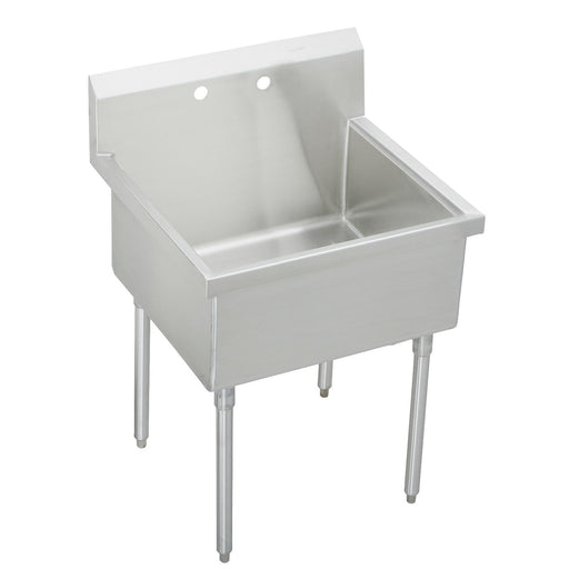 Elkay WNSF8136OF2 Stainless Steel 2-Hole Single-Bowl Scullery Commercial Sink