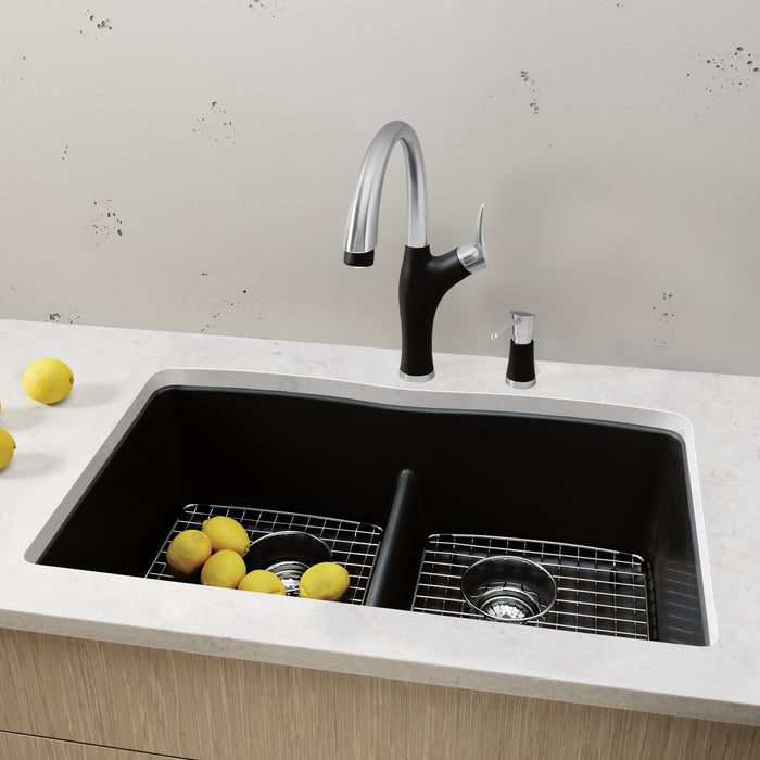 Blanco 442075 Diamond SILGRANIT 32" 50/50 Double Bowl Undermount Kitchen Sink in Anthracite