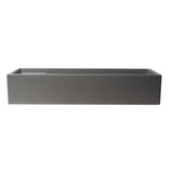 ALFI Brand AB39TRGM 39" Grey Matte Above Mount Fireclay Bathroom Trough Sink