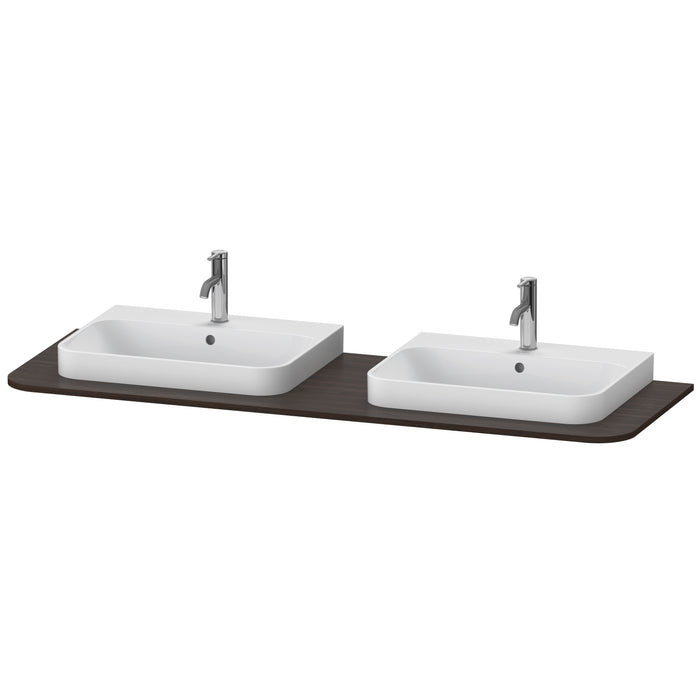 Duravit HP032HB6969 Happy D.2 Plus Console with Two Sink Cut-Outs Walnut Brushed