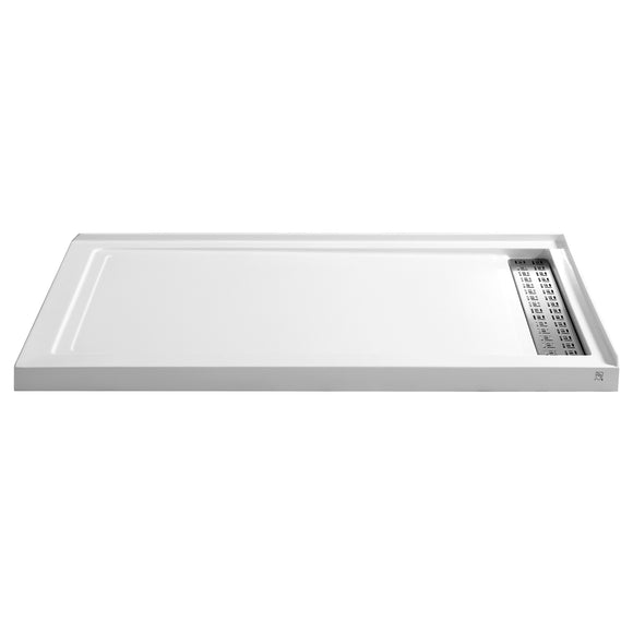 Field Series 60 in. x 36 in. Shower Base in White