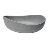 ALFI Brand ABCO23O 23" Solid Concrete Wavy Oval Above Mount Vessel Sink