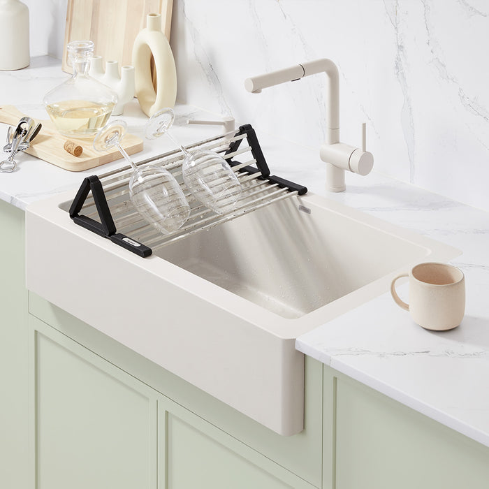 Blanco 526963 Linus Low Arc Pull-Out Dual-Spray Kitchen Faucet - Soft White