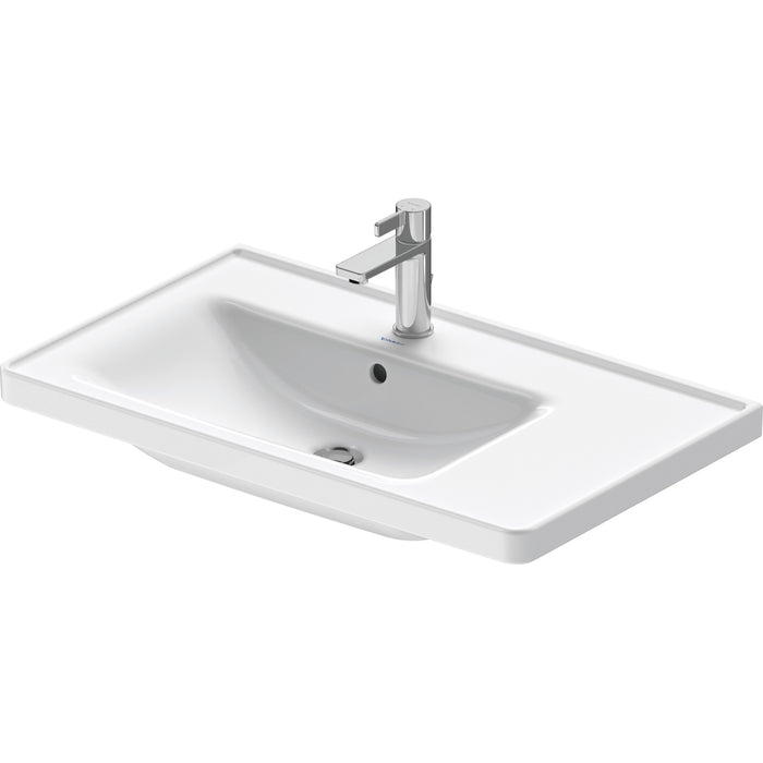 Duravit 23698000001 D-Neo Vanity Bathroom Sink White with WonderGliss