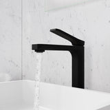 ANZZI L-AZ901MB-BN Single Handle Bathroom Sink Faucet with Pop-up Drain in Matte Black & Brushed Nickel