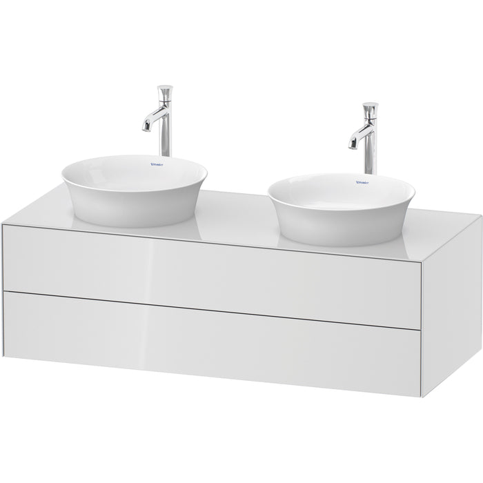 Duravit WT4988B8585 White Tulip Wall Mount Double Vanity Cabinet
