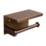 ALFI Brand ABTPP66-BC Brushed Copper PVD Stainless Steel Toilet Paper Holder with Shelf