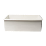 ALFI Brand ABF3219SUD-W Fireclay White 32" x 19" Single Bowl Kitchen Sink with Grid