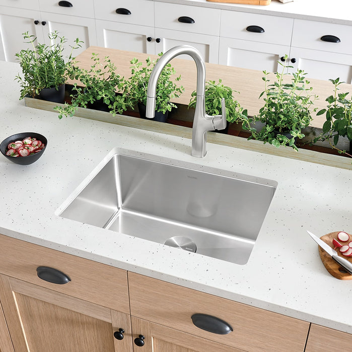 Blanco 524752 Cuvee R15 25" Single Bowl Undermount Stainless Steel Kitchen Sink