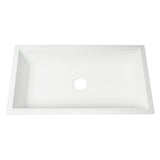 ALFI Brand AB3418SBUM-W White 33" Granite Composite Workstation Single Bowl Undermount Sink