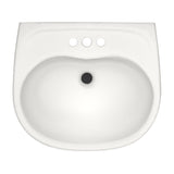 TOTO LHT241.4G#11 Supreme Oval Wall-Mount Bathroom Sink with Shroud for 4" Center Faucets, Colonial White