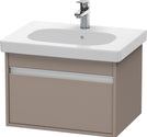 Duravit KT667004343 Ketho One Drawer Wall-Mount Vanity Unit Basalt