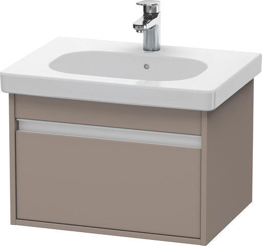 Duravit KT667004343 Ketho One Drawer Wall-Mount Vanity Unit Basalt
