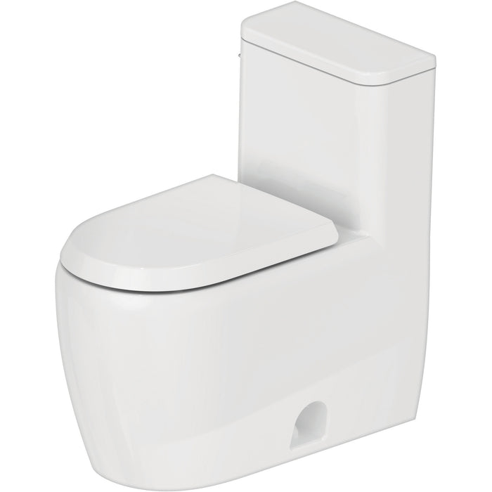 Duravit D4801020 Qatego 1.28 GPF Rimless Elongated One Piece Toilet