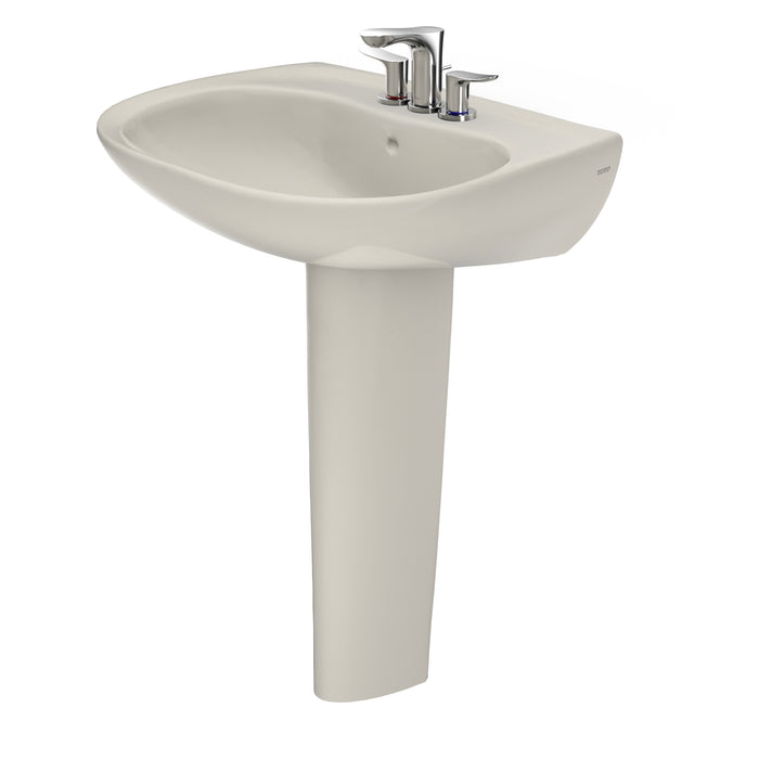 TOTO LPT242.4G#12 Prominence Oval Basin Pedestal Bathroom Sink for 4 inch Center Faucets, Sedona Beige
