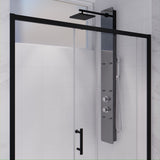 ANZZI SD-AZ052-01MB Halberd 48" x 72" Framed Shower Door in Matte Black