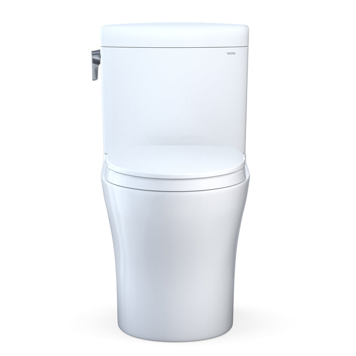 TOTO MS436124CEMFGN#01 Aquia IV Cube Two-Piece Elongated Dual Flush Universal Height Toilet - Cotton White