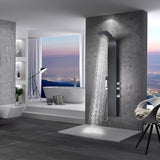 ANZZI SP-AZ056 Level Series 66" Full Body Shower Panel System with Heavy Rain Shower and Spray Wand in Black