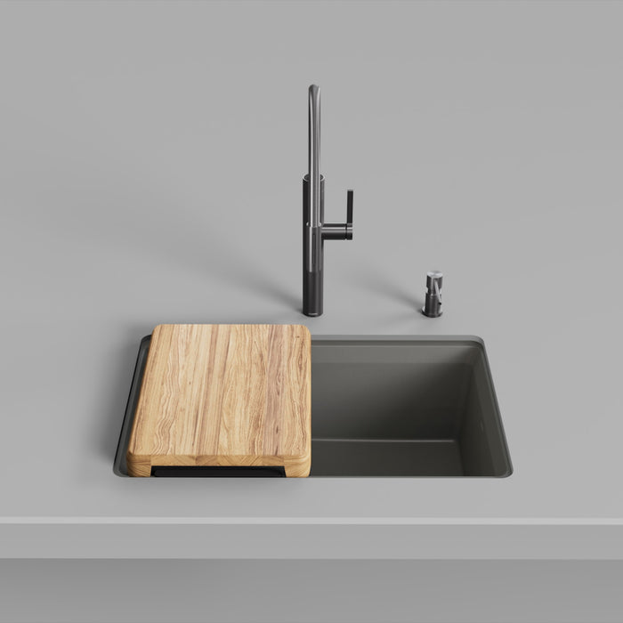 Blanco 443309 Inteos SILGRANIT 30" Single Bowl Undermount Workstation Kitchen Sink - Volcano Gray