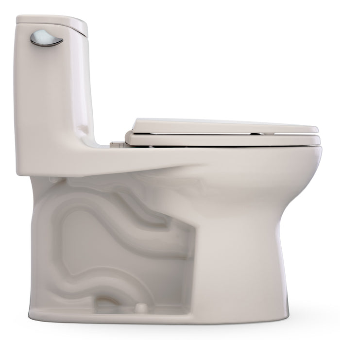 TOTO MS608114CEFG#12 UltraMax One-Piece Elongated 1.28 GPF Universal Height Toilet with Seat, Sedona Beige
