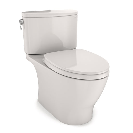 TOTO Nexus Two-Piece Elongated 1.28 GPF Universal Height Toilet with CeFiONtect and SS124 SoftClose Seat, Washlet+ Ready, Colonial White - MS442124CEFG#11