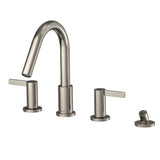 TOTO TBG11202UA#PN GF Two Lever Handle Deck-Mount Roman Tub Filler Trim with Handshower, Polished Nickel