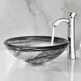 ANZZI LS-AZ054 Mezzo Series Vessel Sink with Pop-Up Drain in Slumber Wisp