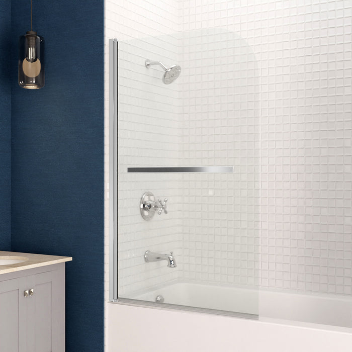 ANZZI SD-AZ053-01CH Myth 28" x 56" Frameless Tub Door in Polished Chrome