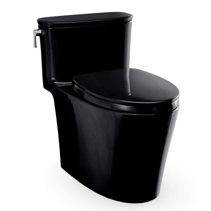 TOTO Aurora 1G One-Piece Elongated 1.0 GPF WASHLET+ and Auto Flush Ready Universal Height Toilet with SS124 SoftClose Seat, Ebony - MS686124CUF#51