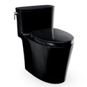 TOTO Aurora One-Piece Elongated 1.28 GPF WASHLET+ and Auto Flush Ready Universal Height Toilet with SS124 SoftClose Seat, Ebony - MS686124CEF#51