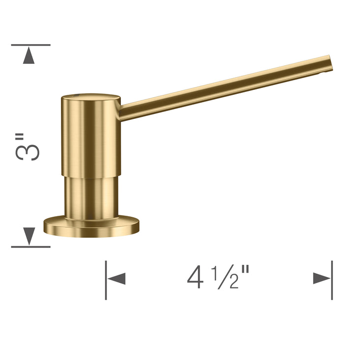 Blanco 442989 Torre Soap Dispenser - Satin Gold