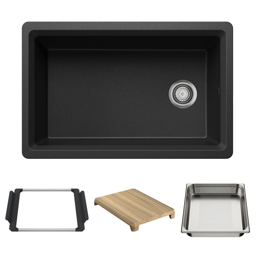Blanco 443304 Inteos SILGRANIT 30" Single Bowl Reversible Undermount Workstation Kitchen Sink - Anthracite