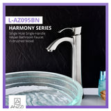 ANZZI L-AZ095BN Harmony Series Single Hole Single-Handle Vessel Bathroom Faucet in Brushed Nickel