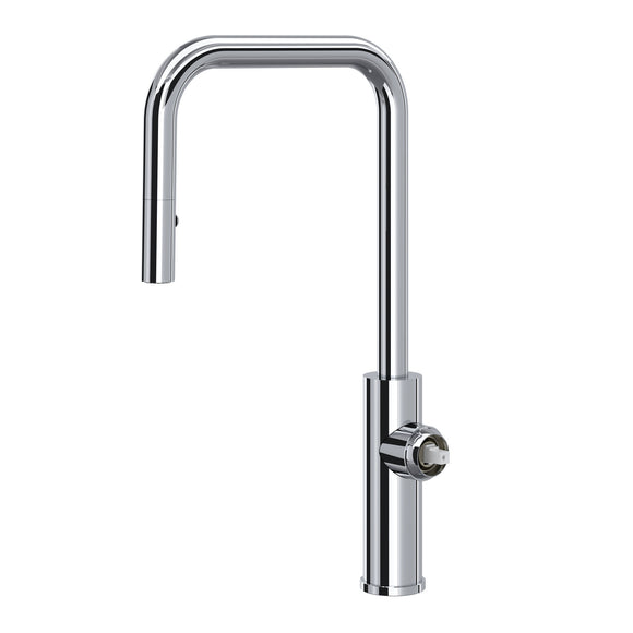 House of Rohl EC56D1APC Eclissi Pull-Down Kitchen Faucet with U-Spout Less Handle