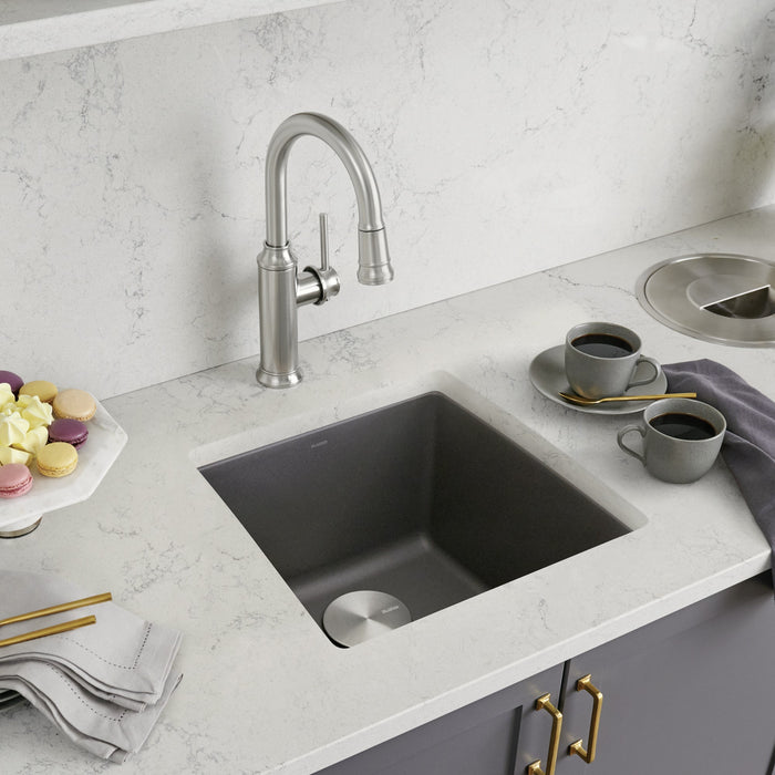 Blanco 441475 Performa SILGRANIT 17" Undermount Bar Sink - Cinder