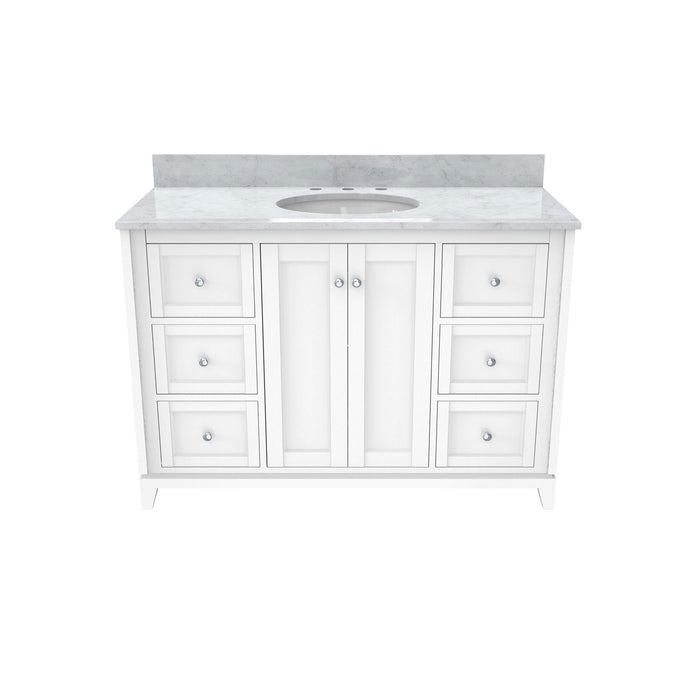 DreamLine VFFS482234RWMWH Formosa 48" Modern Console Vanity with Oval Undermount Sink - White